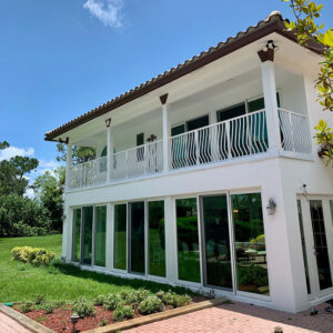 house image with summer landscape