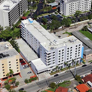 Aerial view of a building